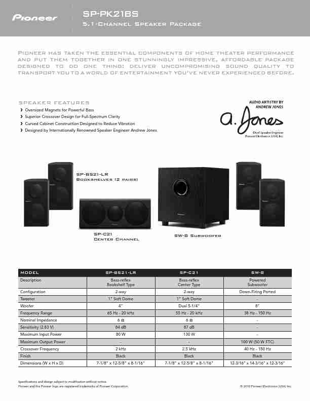 Pioneer Speaker System SW-8-page_pdf